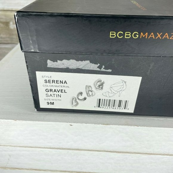 BCBG Max Azria Women Gold Cross Strap Stiletto Sli - Picture 8 of 8